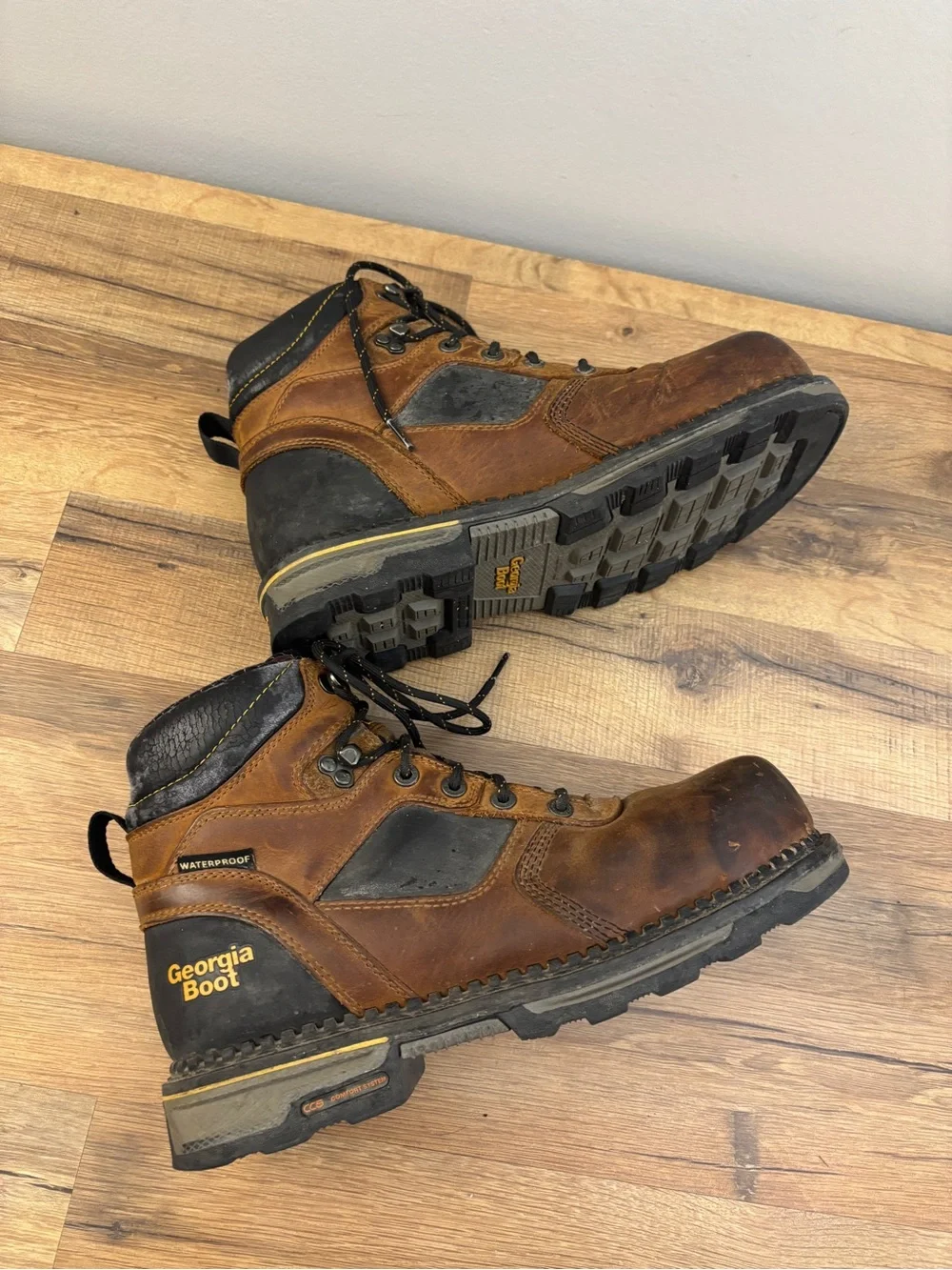 Georgia Boot GB00131 Steel Toe Work Boot Brown Blue Collar Men’s